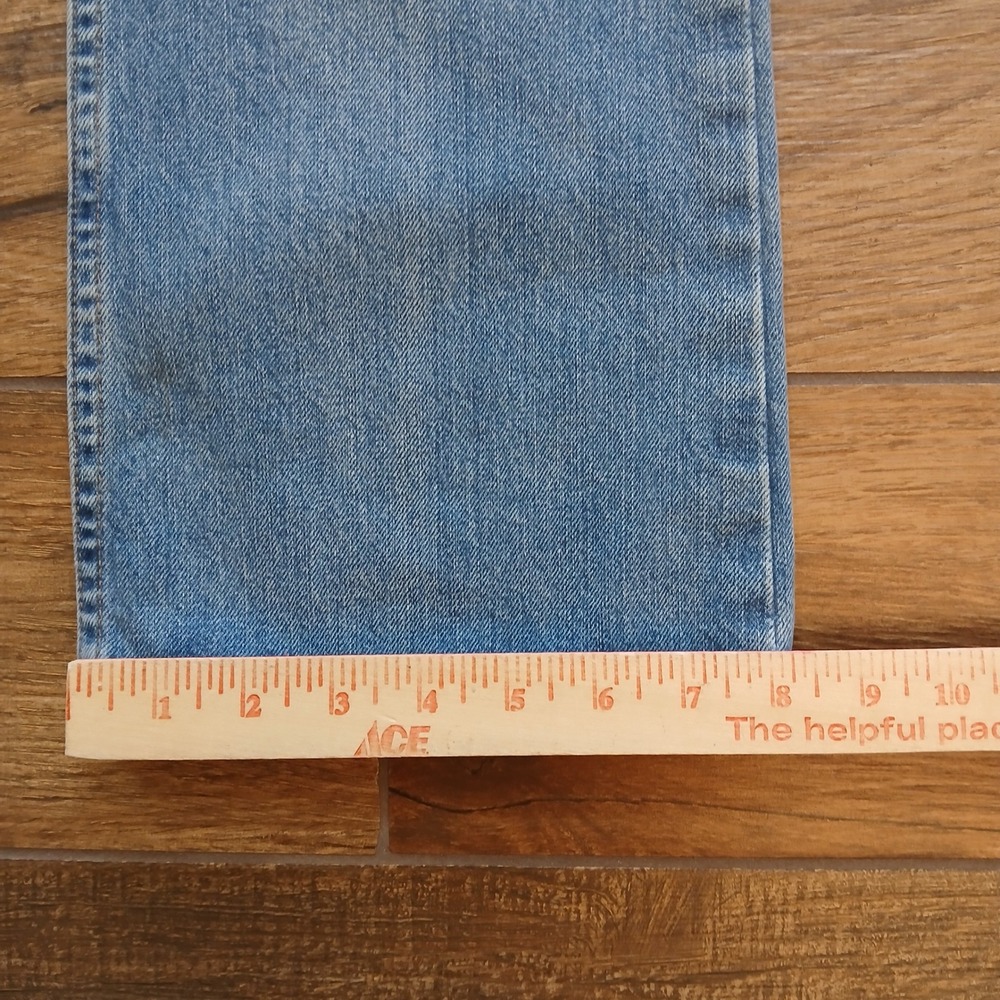 Levis Jeans Womens 31 Blue Denim 517 Bootcut Cropped High Rise Orange Tags - Picture 7 of 11